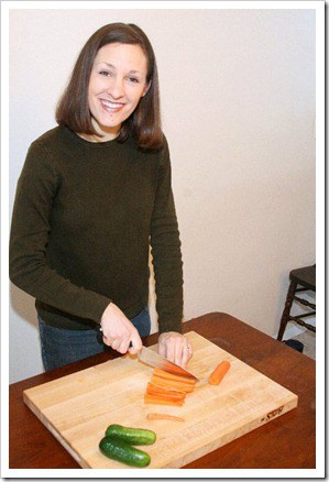 cutting carrots