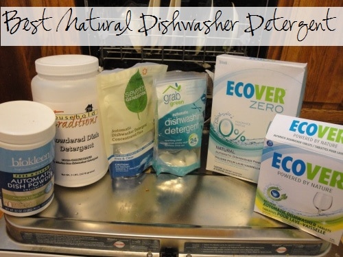 Looking for the perfect natural dishwasher detergent? I reviewed various homemade ones, and then a handful of natural brands to find the best one!