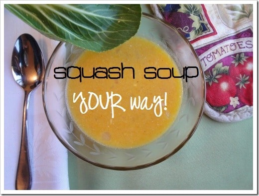 build your own squash soup
