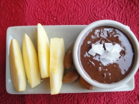 coco nut almond butter with apple slices