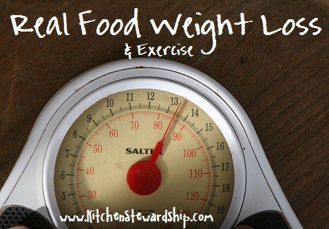 A scale - real food weight loss and exercise