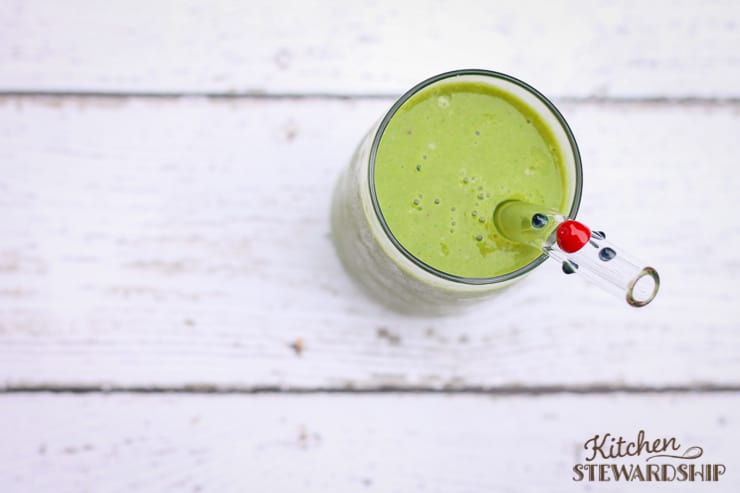 Green smoothie with kale