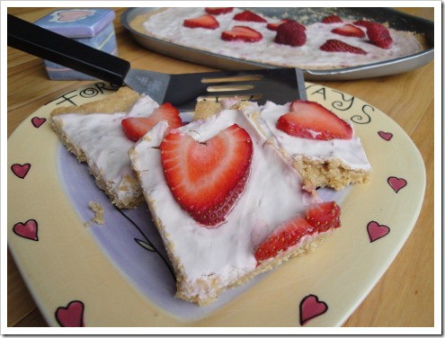 Valentines Fruit Pizza Hearts