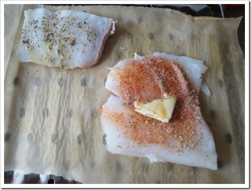 Alaskan halibut broiling fish