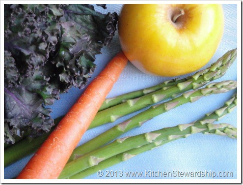 Asparagus Apple Salad Ingredients 