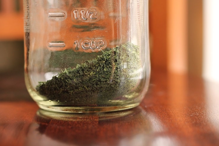 Homemade Greens Powder dehydrated kale spinach chard