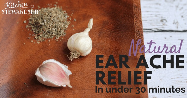 Natural Home Remedy to Relieve Earaches in 30 Minutes or Less (Garlic Mullein ear oil). Heal an earache in 30 minutes or less with this home remedy, perfectly natural, safe for kids or adults.