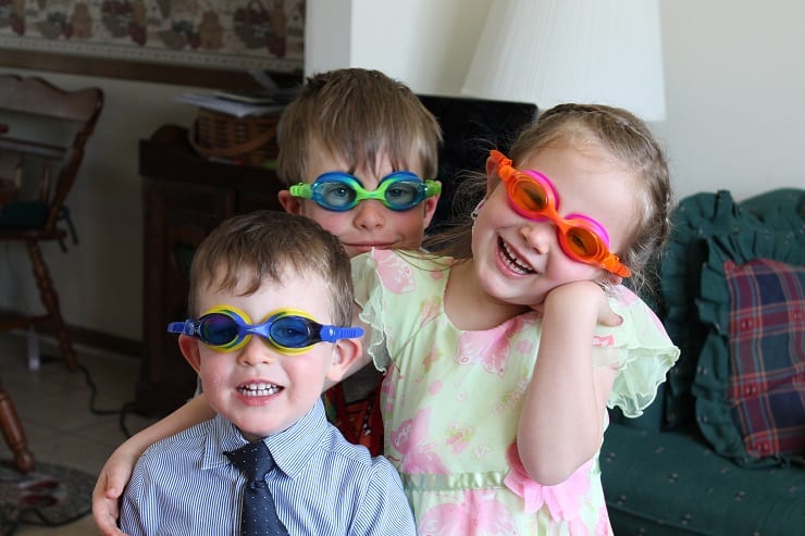 summer themed Easter basket goggles