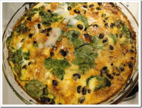 Pork and Bean Crustless Quiche