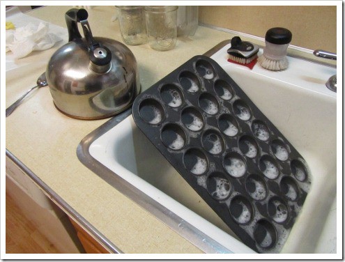 16 boiling water for the clean up process