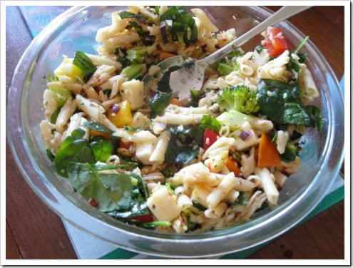 1st Communion party - pizza pasta salad (475x356)