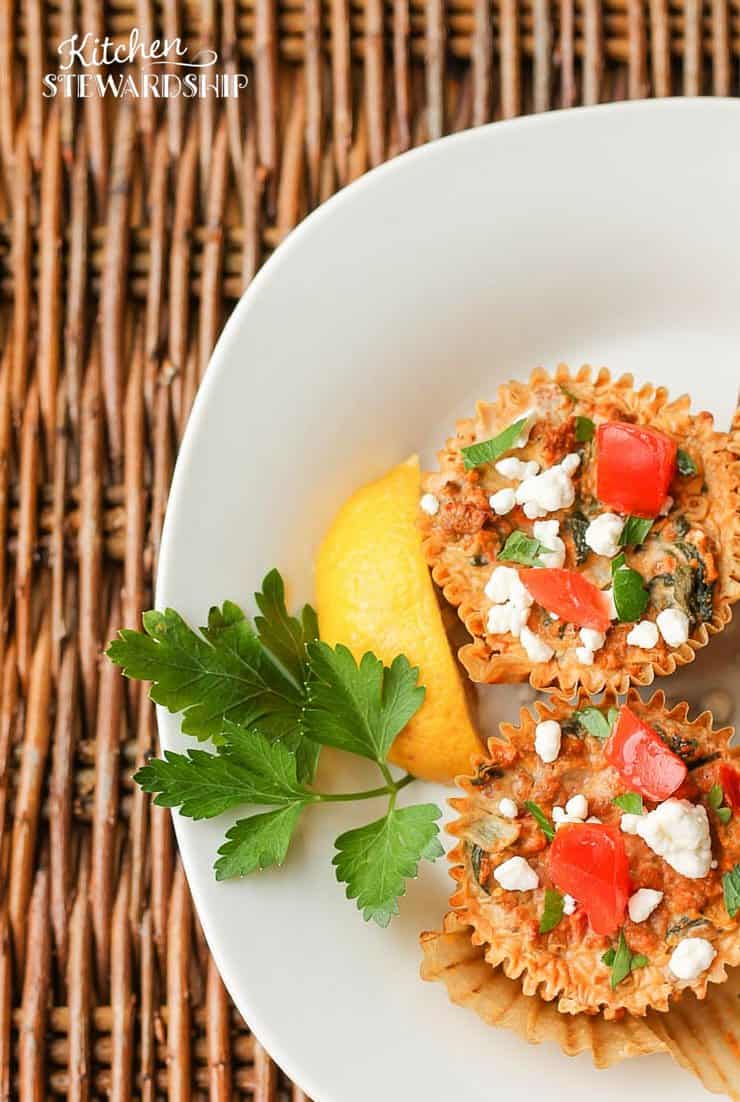 Grain Free Greek Main Dish Muffins
