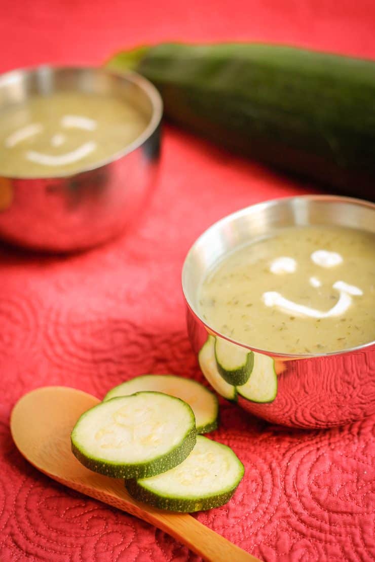 Kid friendly Blended Green Soup with lots of Veggies