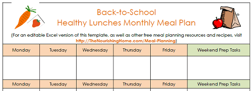Lunch Meal Planning Template 500px