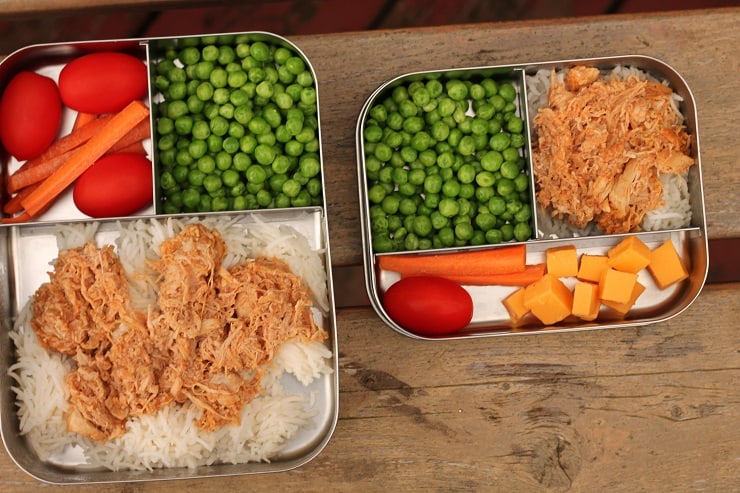 two sizes of bento lunch boxes from Lunchbots