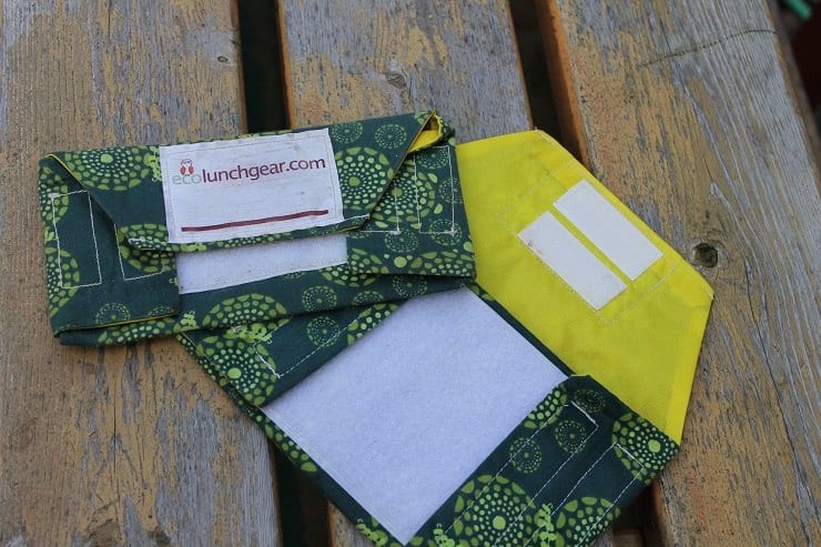 Reusable snack and sandwich bag ecolunchgear opens all the way