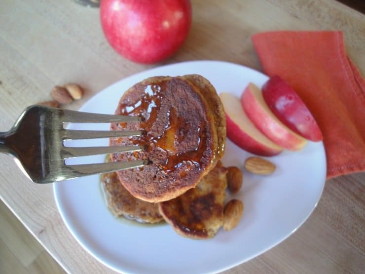 Grain-free apple almond pancakes