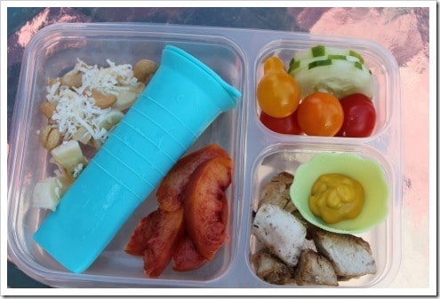 lunch example in Ziploc divided container