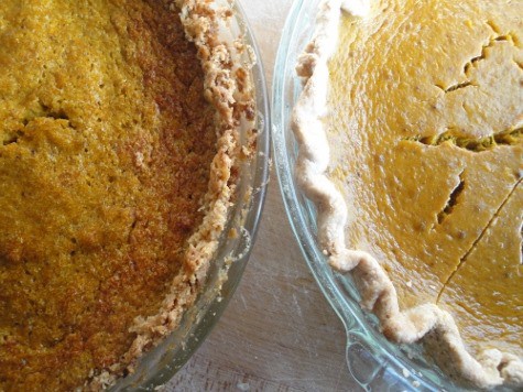 Healthy pumpkin pies, sugar-free pumpkin pies