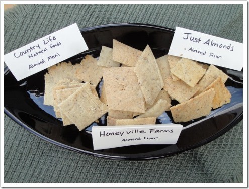 almond flour crackers comparison