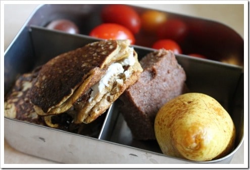 pumpkin pancakes with yogurt cheese