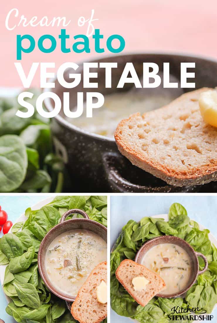 Cream of potato vegetable soup