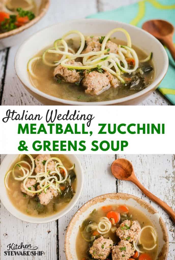 Get your greens and please your kids all in one with this nourishing Italian meatball soup!
