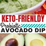 Loaded with probiotics and healthy fat this avocado dip is great for parties or an after school snack. #meatless #vegetarian #appetizer #christmas #cleaneatingrecipes #realfood