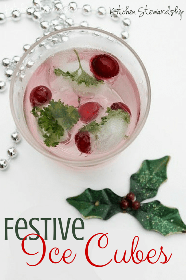 Festive Holiday Ice Cubes