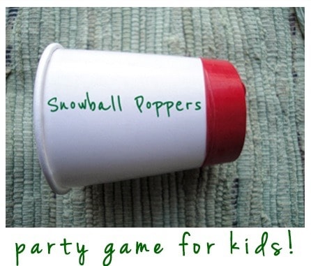 Snowball Poppers Party Game for Kids