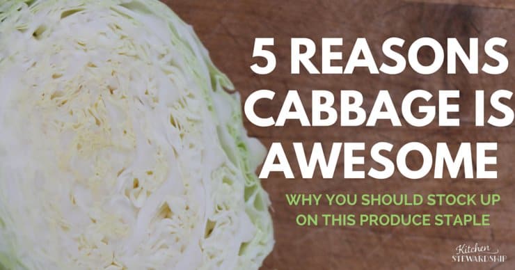 Cabbage is the secret to shopping for produce every 2 weeks and still having salads PLUS saving money and being well nourished!