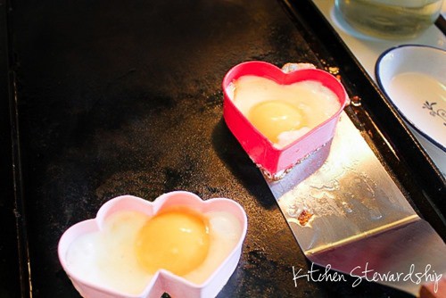 Cooking Heart Fried Eggs