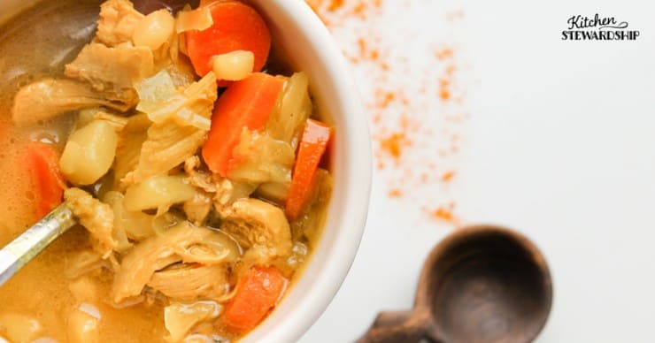 This turmeric chicken soup is loaded with cabbage and coconut. Grab a big bowl for some amazing health benefits.