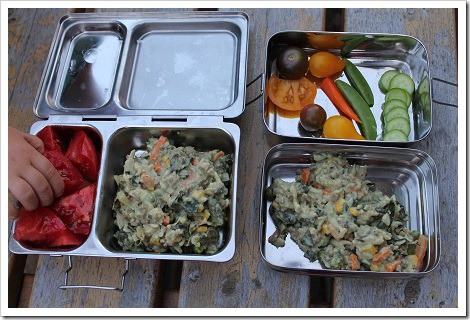 cheesy beef and mac w veggies lunch fb