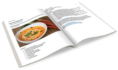 winter soup carrot open book