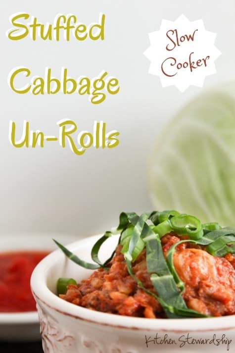 Slow Cooker Stuffed Cabbage Un Rolls