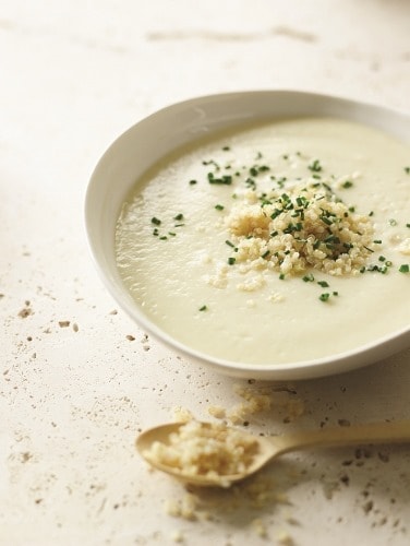 Dairy-Free Creamy Cauliflower Soup ~~ my kids were drinking this through a straw, it was so good!