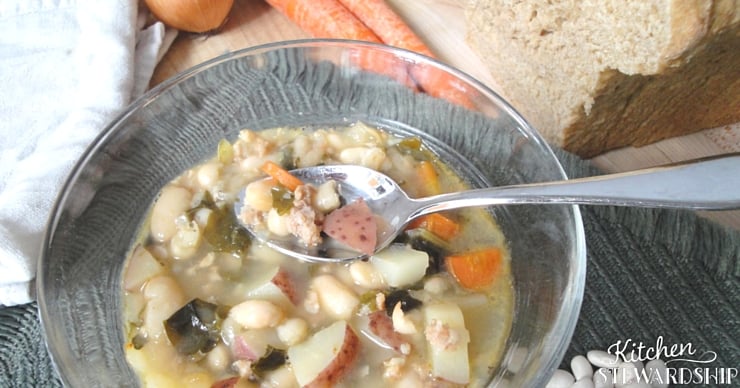 Sausage Bean Kale Soup