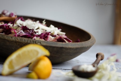 Cancer-Fighting Red Cabbage Slaw Salad Recipe :: via Kitchen Stewardship