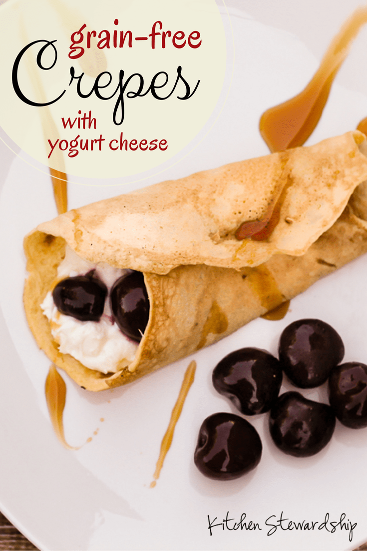 GF Crepes yogurt cheese and fruit