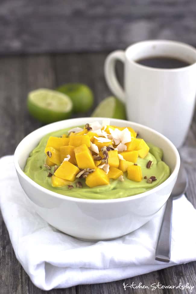 avocado pudding veggies for breakfast ideas