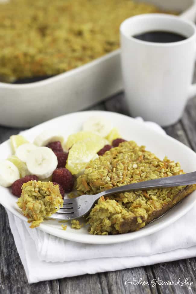 carrot cake baked oatmeal veggies for breakfast ideas