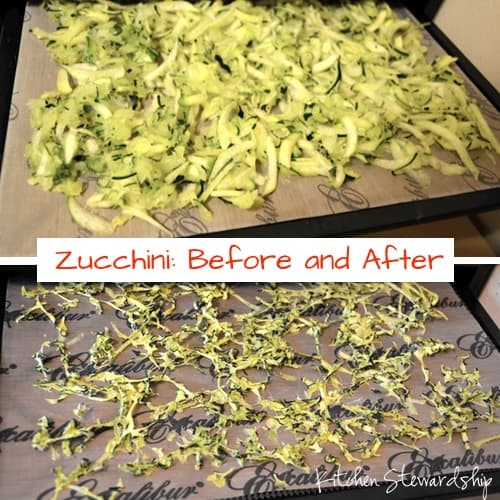 dehydrating zucchini 