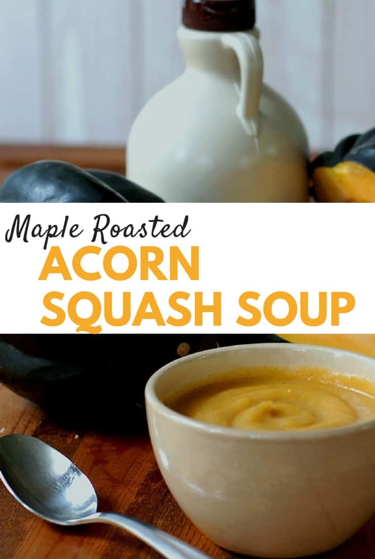Maple Roasted acorn squash soup pinterest