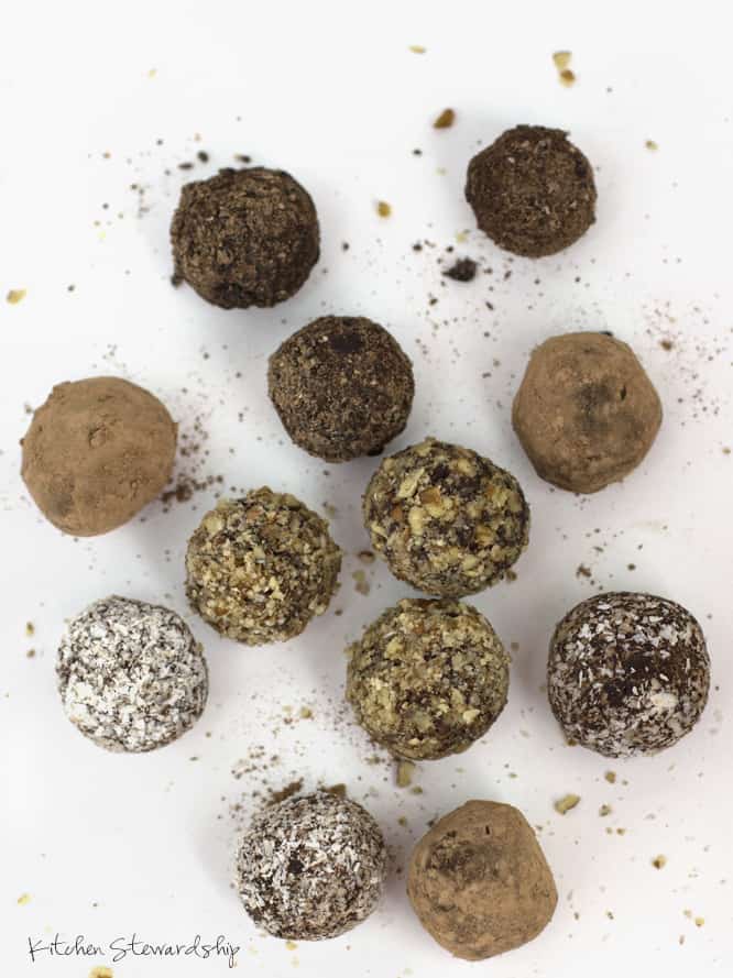 Chocolate Gingerbread Truffles- These easy dairy free and gluten free treats are prefect to make with young kids, while being loved by kids and adults alike. The chewy chocolate texture and spices pair wonderfully together.