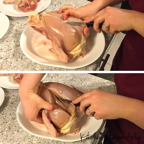 cut up chicken breast