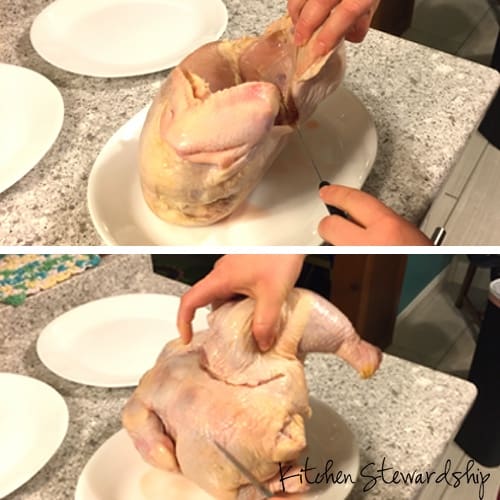cut up chicken remove leg
