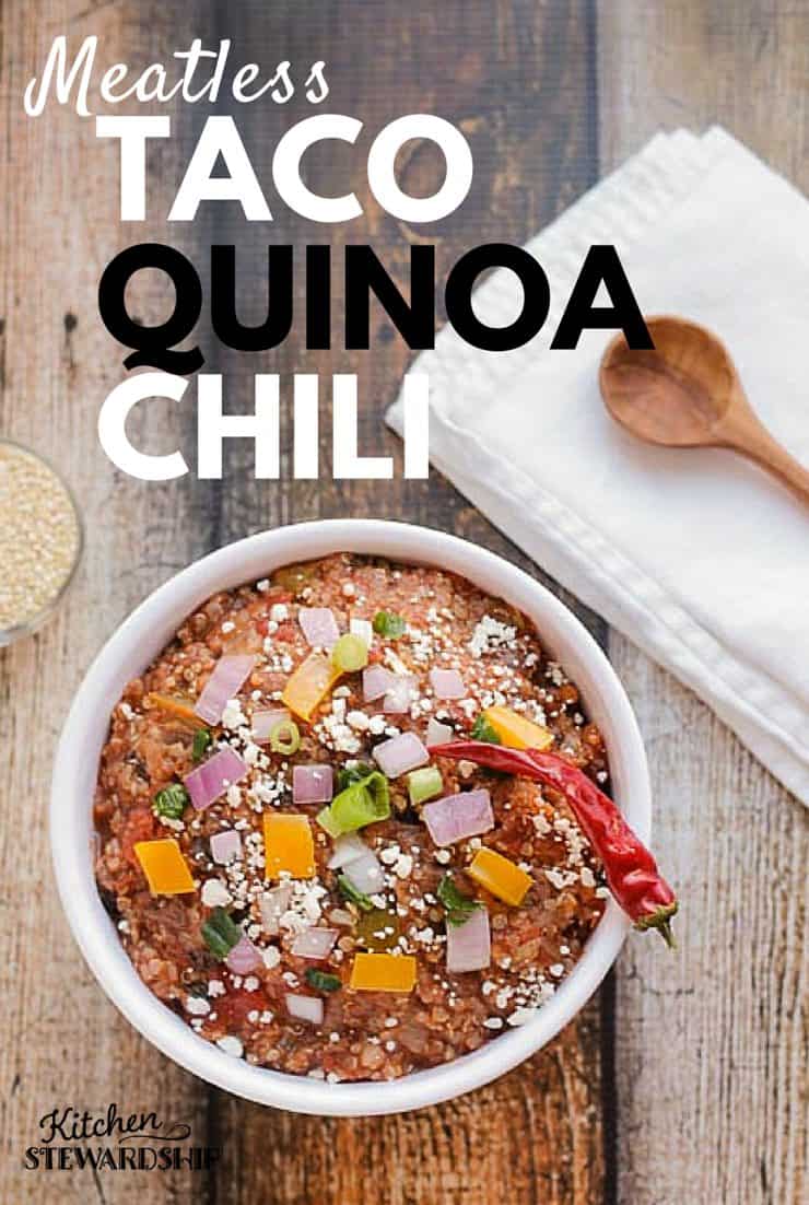Meatless Taco Quinoa Chili