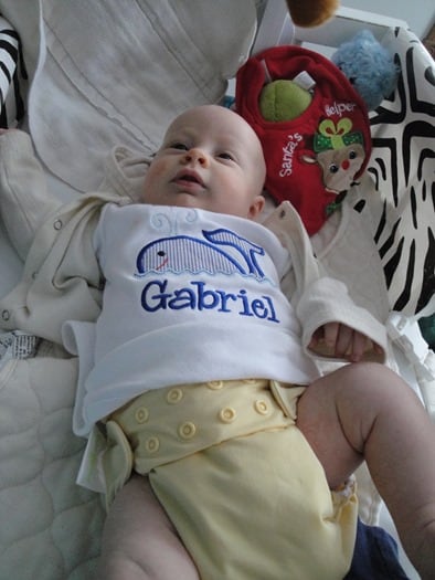 Bum Genius cloth diaper fits after two years front