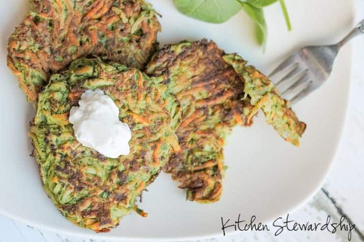 Easy Potato Vegetable Pancakes with Spinach
